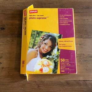 Staples Photo Supreme High Gloss Photo Paper size 5 x 7